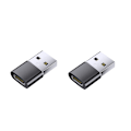 Miniatyrbild 1 av 4: 2-pack USB C till A-adapter (ensidig glöd), svart