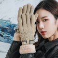 Miniatyrbillede 3 af 5: Varme vinterhandsker med touch Kaki S