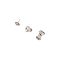 Miniatyrbillede 4 af 4: Usynlige Tryklåse, Flad Bagside Rhinestone Runde Knapper (10 stk.) Hvid