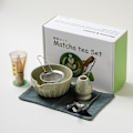 Miniatyrbillede 1 af 8: Matcha Whisk Sæt: Præget Matcha Farve 8-delt Rustfrit Stål