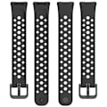 Miniatyrbillede 2 af 5: Silikone urrem til Huawei Band 8/9/10 Sort