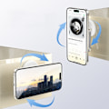 Miniatyrbillede 3 af 5: 180-graders justerbar, foldbar magnetisk telefonholder Hvid