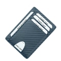 Miniatyrbild 2 av 4: Slimmad RFID-kortshållare i äkta läder för män Blå