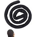 Miniatyrbillede 3 af 3: Dirty Braids Hestehale Wrap, High Hestehale Spiral Lock Dreadlocks Hårstykke Sort