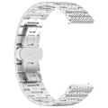 Miniatyrbild 5 av 6: Strukturerad stålrem för Garmin Forerunner 165/165 Music/168/168 Music/D2 Air X10/Bounce/vivoactive 5/Active 5/VivoMove Vit 22 mm