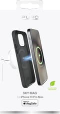 iPhone 13 Pro Max SKYMAG Cover Leather Look, Black