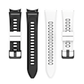 Miniatyrbillede 4 af 5: Hvid Sort Silikonerem til Samsung Watch 4-serien