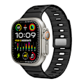 Miniatyrbillede 1 af 7: Magnetisk silikonearmbånd til Apple Watch - Sort/Orange (38/40/41mm) Orange