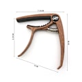 Miniatyrbillede 2 af 5: Guitar Capo i zinklegering til akustiske guitarer Mørk træ farve