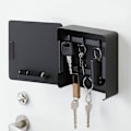 Miniatyrbillede 1 af 4: Nøgleholder Nøgleskab, Magnetisk nøglekrogboks Sort