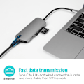Pikkukuva 2 / 8: 10-in-1 USB-C Hub HDMI:llä, Ethernetillä ja SD-kortinlukijalla