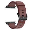 Pikkukuva 4 / 8: Horween nahkarannekello Apple Watchille 42/44/46/49mm - Tummanruskea Tumman ruskea