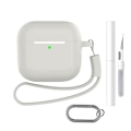 Pikkukuva 3 / 3: AirPods-kotelo avaimenperällä ja lisävarusteilla AirPods 4 Flat Läpinäkyvä
