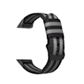 Miniatyrbillede 1 af 3: Nylon urrem til Honor Band 6 / Huawei Band 6 Sort og grå camouflage