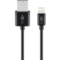 Miniatyrbild 1 av 5: Lightning USB-kabel för laddning och synkronisering, 1 m, svart