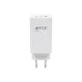 Miniatyrbild 1 av 2: GEAR Laddare GAN 220V 2xUSB-C + 1xUSB-A PD 45W + 18W + 3A (total