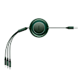 Miniatyrbild 4 av 7: Baseus Bright Mirror 2, USB 3-i-1-kabel för micro USB / USB-C / Lightning 3,5A 1,1m (grön)
