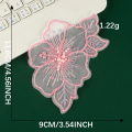 Miniatyrbild 10 av 11: 12-delade spetsblomma applikationer broderade lappar för DIY-hantverk