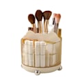 Miniatyrbillede 2 af 4: Roterende makeupbørsteholder i cremet kaffe Gennemsigtig