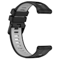 Pikkukuva 1 / 5: Musta ja harmaa silikoniranneke Garmin Forerunner 965:lle