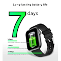 Miniatyrbillede 4 af 10: INF Smartwatch med pulsmåler, blodtryksmåler, iltmåler og flere sportstilstande Sort