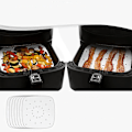Miniatyrbillede 4 af 5: Air Fryer engangspapir firkantet 18 cm 100-pak Hvid