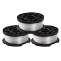 3-pack ersättningsspolar med trimmertråd för Black Decker AF-100-3ZP grästrimmer