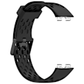 Miniatyrbillede 2 af 11: Udskiftningsrem til Huawei Band 10/9/8 - åndbart design med huller Sort