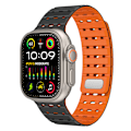 Miniatyrbillede 7 af 7: Urrem til Apple Watch Series 1-9, 42/44/45 mm Sort+orange