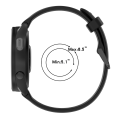 Miniatyrbillede 3 af 3: 20 mm silikone urrem til Samsung Galaxy Watch 6/5/4, Garmin Forerunner 165 Sort+grå