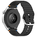 Miniatyrbillede 3 af 5: Silikone urrem til Galaxy Watch, Huawei Watch, Xiaomi Watch Sort