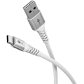 Miniatyrbild 1 av 11: USB-C™ till USB-A supersoft textilkabel med metallkontakter, 0,5 m, vit