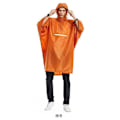 Miniatyrbillede 2 af 6: Vandtæt regnponcho - sort polyester PU Orange