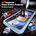 Miniatyrbillede 2 af 5: Google Pixel 9A magnetisk cover med 9H hærdet glas bagside Blå