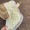 Miniatyrbild 2 av 6: Rutig triangelscarf Snygg huvudduk för kvinnor Grön
