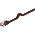 Miniatyrbild 1 av 7: CAT 6 platt patchkabel, U/UTP, mörkbrun