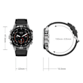 Miniatyrbild 2 av 5: INF GT45 Smartwatch - Puls, blodtryck, kroppstemperatur, BT-samtal