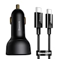 Miniatyrbild 2 av 11: Billaddare Baseus Superme, USB, USB-C, 100W + USB-C-kabel (svart)