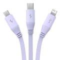 Pikkukuva 8 / 10: Latauskaapeli 3w1 Baseus USB-USB-C, USB-M, Lightning 3,5A, 1,1m (violetti)