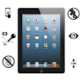 Miniatyrbild 4 av 9: Kristallklart skärmskydd i härdat glas för iPad (2-pack) iPad 2/3/4