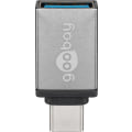 Miniatyrbild 1 av 4: USB-C™/USB-A 3.0 OTG SuperSpeed-adapter för laddningskablar, grå