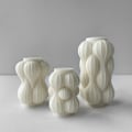 Miniatyrbillede 4 af 5: Silikone stearinlysform - Lille bølgeformet søjle J-1006