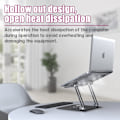 Miniatyrbillede 5 af 5: 360° roterende bærbar stativ - Foldbar notebookholder i aluminiumslegering Sølv