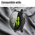 Miniatyrbillede 5 af 6: INF Etui med skærmbeskytter til Garmin Vivoactive 5 Sort