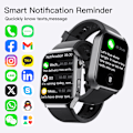 Miniatyrbillede 10 af 11: F700 Smartwatch: Avanceret sundhedsovervågning og fitness Sort