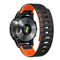 Pikkukuva 2 / 3: Magneettinen Garmin N54 Norman kellon ranneke Musta + oranssi 22 mm
