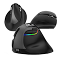 Miniatyrbild 6 av 6: Trådlös vertikal mus Delux M618Mini BT+2.4G RGB 4000DPI (järngrå)