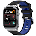 Miniatyrbillede 2 af 3: Stilfuld silikonerem til Huawei Watch D2 Sort + blå