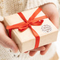 Miniatyrbillede 5 af 6: Merry Christmas klistermærker 1 rulle med 500 stk Rose guld
