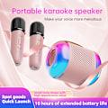 Miniatyrbild 6 av 7: Y5-Dubbelmikrofon Karaoke-maskin med Bluetooth-högtalare